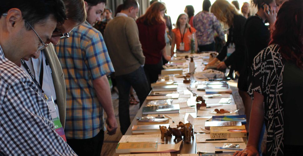 Silent auction table cropped